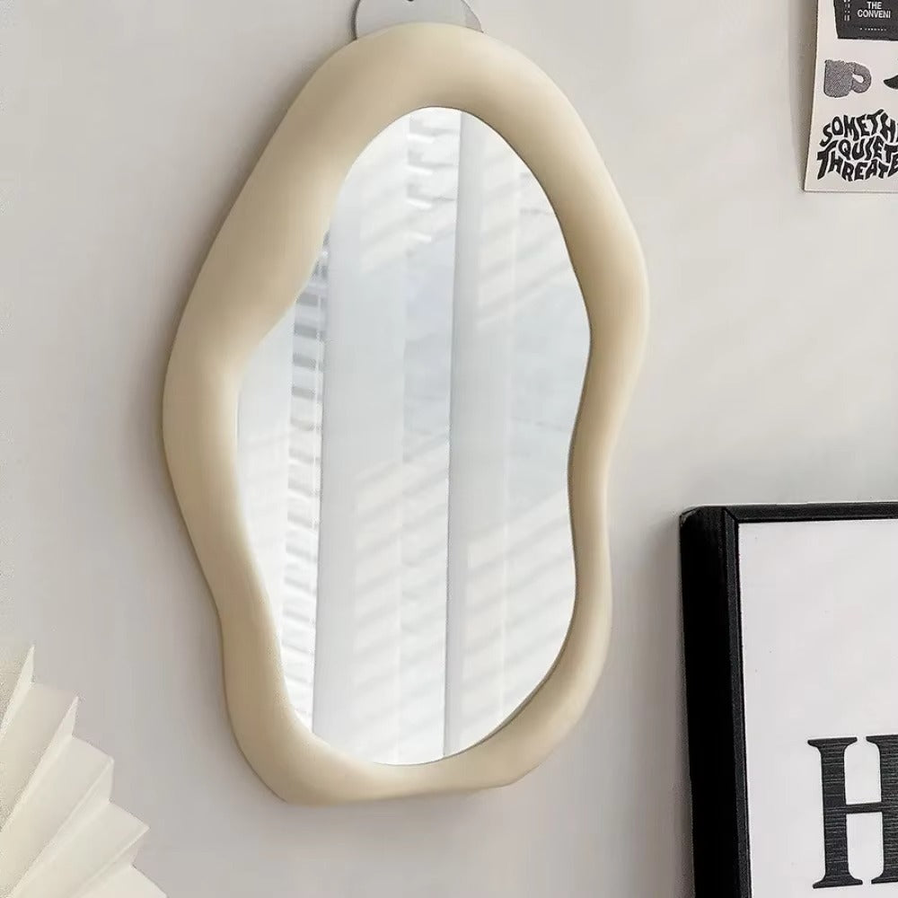 Cream Style Cloud Shaped Makeup Mirror – Decorative Standing Dresser Mirror