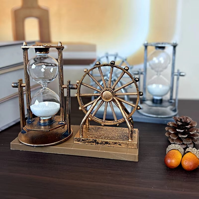Retro Ferris Wheel Quicksand Hourglass – Creative Student Gift for Desk