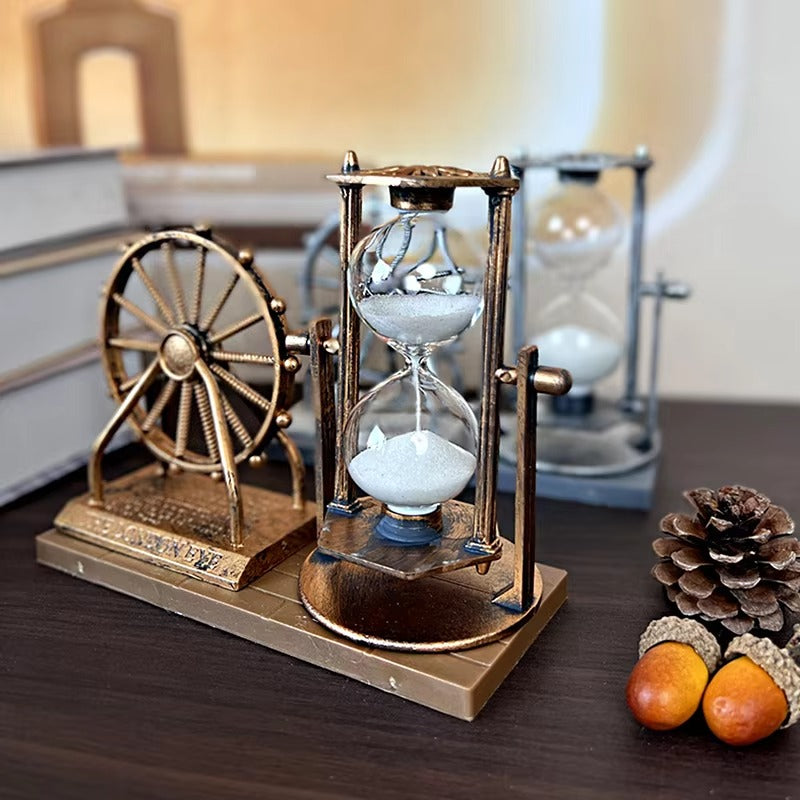 Retro Ferris Wheel Quicksand Hourglass – Creative Student Gift for Desk
