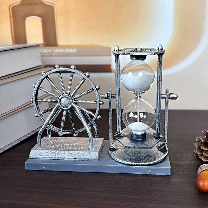 Retro Ferris Wheel Quicksand Hourglass – Creative Student Gift for Desk