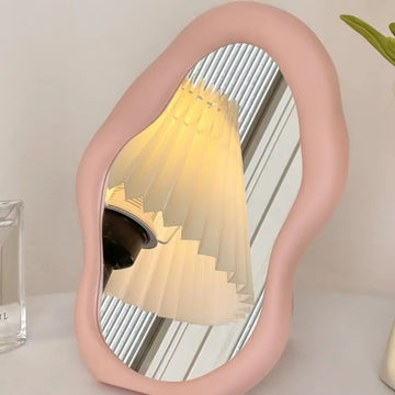 Cream Style Cloud Shaped Makeup Mirror – Decorative Standing Dresser Mirror