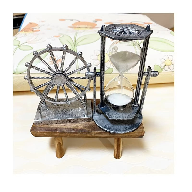 Retro Ferris Wheel Quicksand Hourglass – Creative Student Gift for Desk
