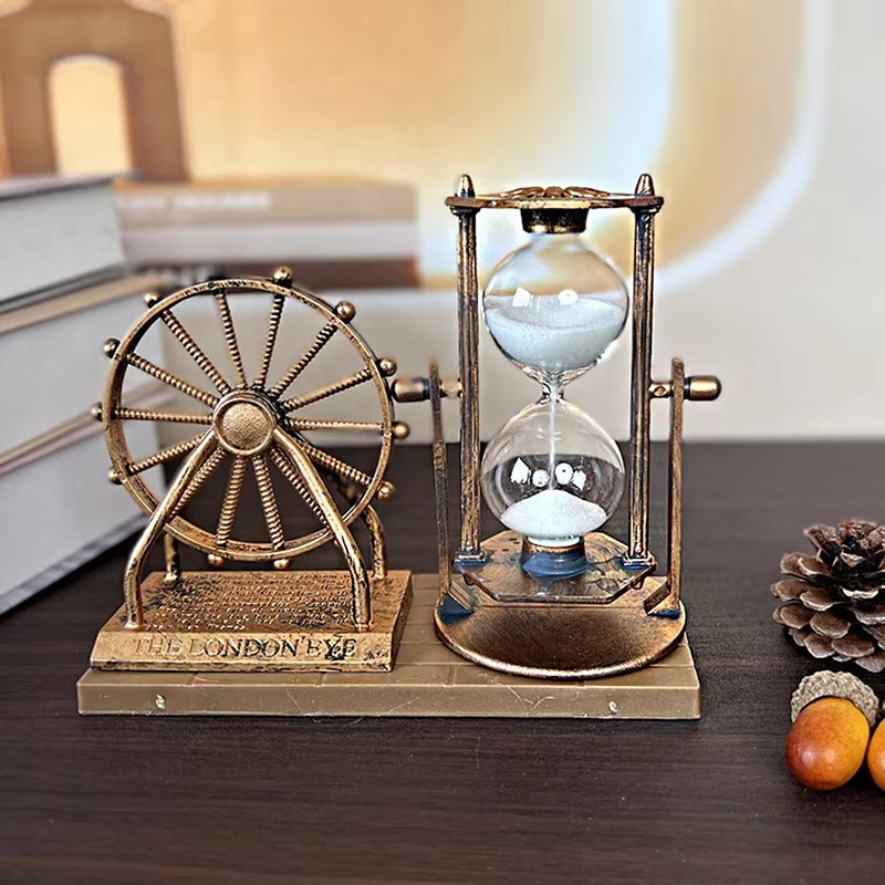 Retro Ferris Wheel Quicksand Hourglass – Creative Student Gift for Desk