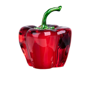 Crystal Green Pepper Glass Figurine – Unique Home Decor Gift